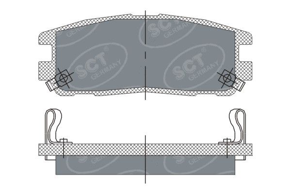 SCT GERMANY Комплект тормозных колодок, дисковый тормоз SP 248 PR